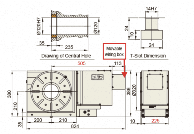 Поворотный стол с ЧПУ TJR HR-320 ø320 мм	